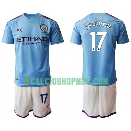 Manchester City DE BRUYNE 17 Bambino Maglia Prima 2019/2020 Manica Corta (+ Pantaloncini)